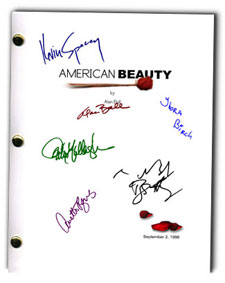 American Beauty signed movie script