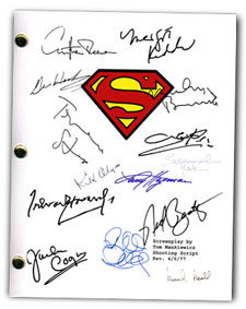 superman  signed script