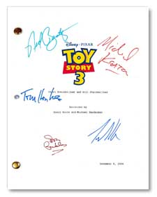 toy story 3 signed script