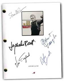 bullitt autographed movie script