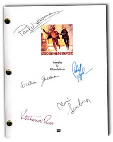 butch cassidy autographed movie script