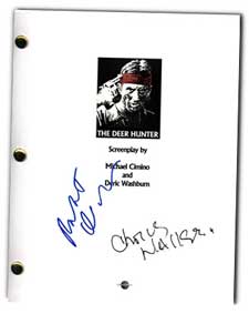 deer hunter  signed movie script