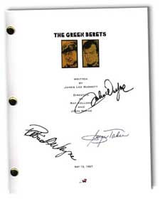the green berets signed script