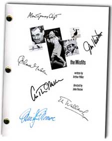 the misfits 1961 signed script