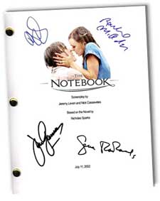 the notebook 2004 signed script