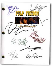 pulp fiction signed script