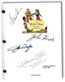 quiet man 1952 signed script