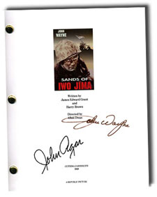 sands of iwo jima  signed script