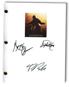 shawshank redemption  signed script