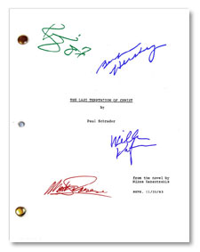 last temptation of christ  signed script