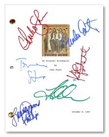 young guns  signed script